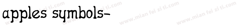 apples symbols字体转换